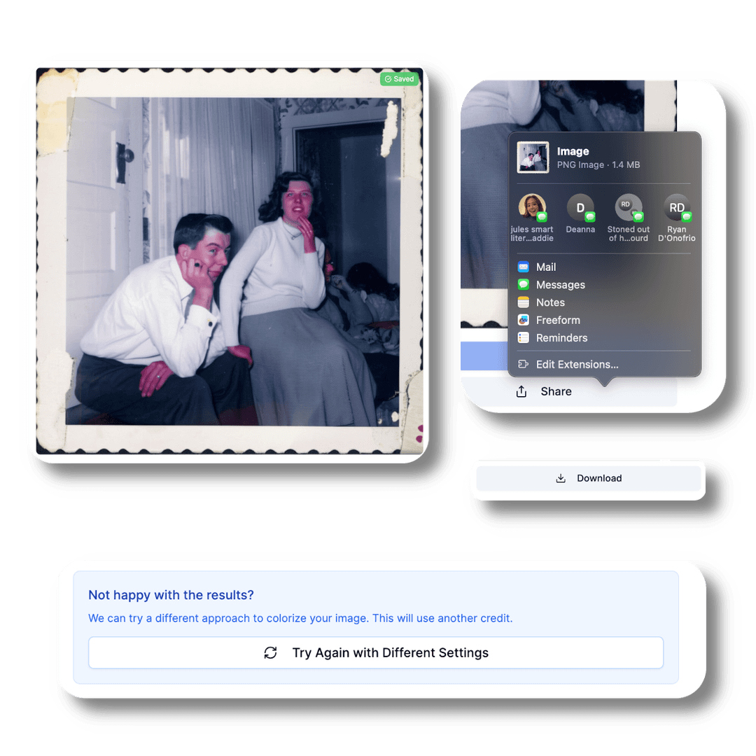 Step 3: Share or Try Again